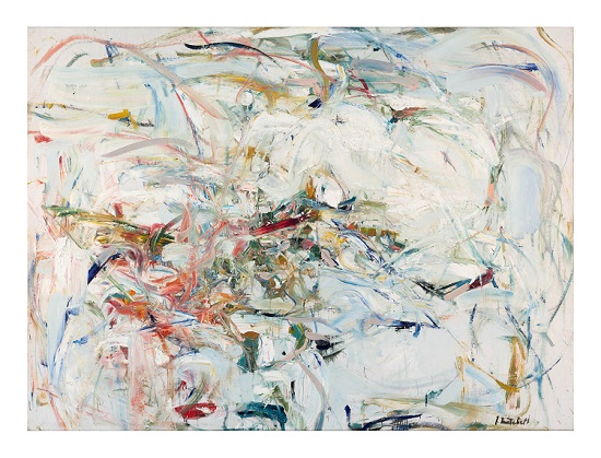 "LIENS COLORÉS" by Joan Mitchell, Circa 1956. Oil on canvas, 56 x 76 inches. ©Estate of Joan Mitchell. Courtesy Cheim & Read.