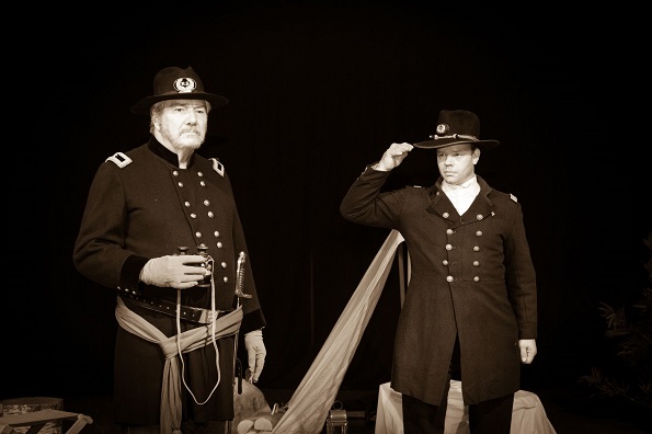 A scene from "The Red Badge of Courage" performed at the Southampton Cultural Center and presented by boots on the ground theater. Photo by Mary Godfrey. Courtesy Southampton Cultural Center.