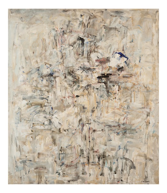 "UNTITLED" by Joan Mitchell, 1953-54. Oil on canvas, 81 x 69 inches. ©Estate of Joan Mitchell. Courtesy Cheim & Read.