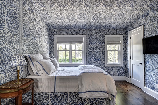 One of the bedrooms designed by Jodi Della Femina in The Salty Dog. Photo by Chris Foster. Courtesy of the East Hampton Historical Society.