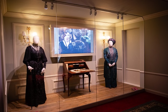 Costume displays for Maggie Smith’s role of Violet Crawley apart of the touring exhibition of PBS series, Downton Abbey. Presented by NBCUniversal at Cityplace in West Palm Beach, FL. Photo: CAPEHART.
