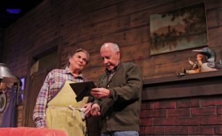 Diana Marbury (Ethel) and George Loizides (Norman) in rehearsal for the HTC production of "On Golden Pond," opening January 10, 2018. Photo: Tom Kochie. Courtesy of Hampton Theatre Company.