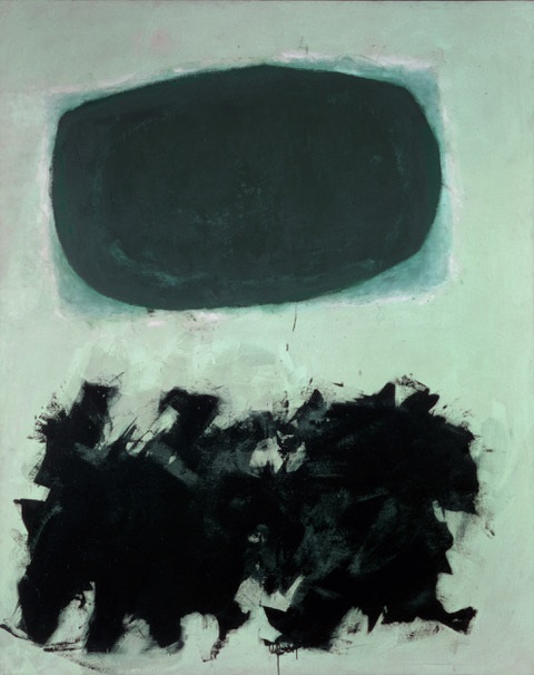 "Exclamation" by Adolph Gottlieb, 1958. Oil on canvas, 90 x 72 inches (228.6 cm x 182.9 cm). No. 70638. ©Adolph and Esther Gottlieb Foundation/Licensed by ARS, NY, NY. Courtesy Pace Gallery.
