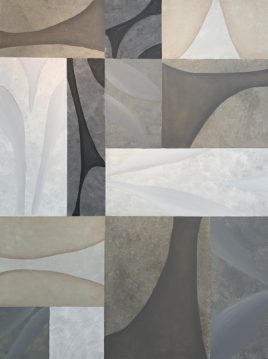 “Graphic Shape 1” by Kurt Giehl, 2019. Oil on canvas, 48 x 36 inches. Courtesy of the artist.