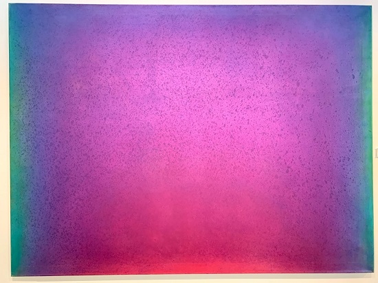 "Unities #31" by Leon Berkowitz, 1973. Oil on canvas, 64 x 86 inches. 