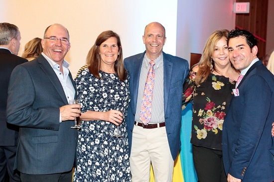 Jeff and Beth Gardner, Stan Glinka, Jen Wisner and Mark Masone at Spring Fling 2019. Courtesy Parrish Art Museum.