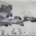 Painted Linos - China ink over linoleum cut by Pablo Picasso. Signed and dated December, 31, 1963. China Ink over Linoleum Cut, 12.25 x 20 inches. Courtesy of Janet Lehr Fine Arts.