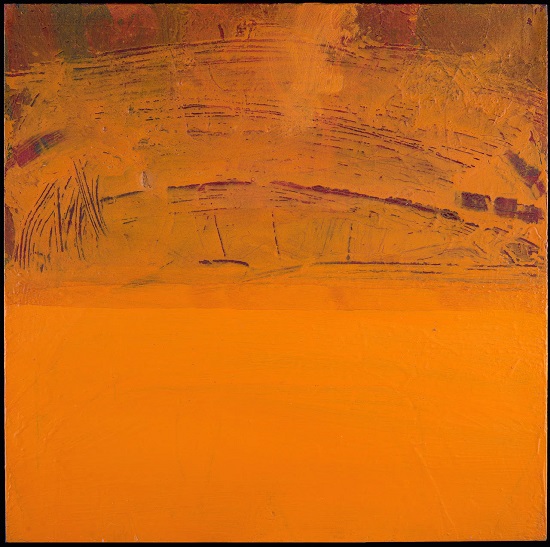 "Tangerine" by Frank Wimberley, 2001. Acrylic on canvas, 40 x 40 inches. © Frank Wimberley. Courtesy Berry Campbell Gallery, New York